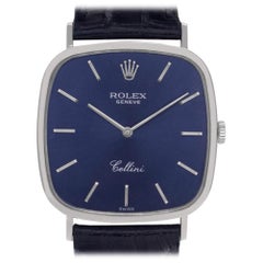 Retro Rolex Cellini 4114, Blue Dial, Certified and Warranty