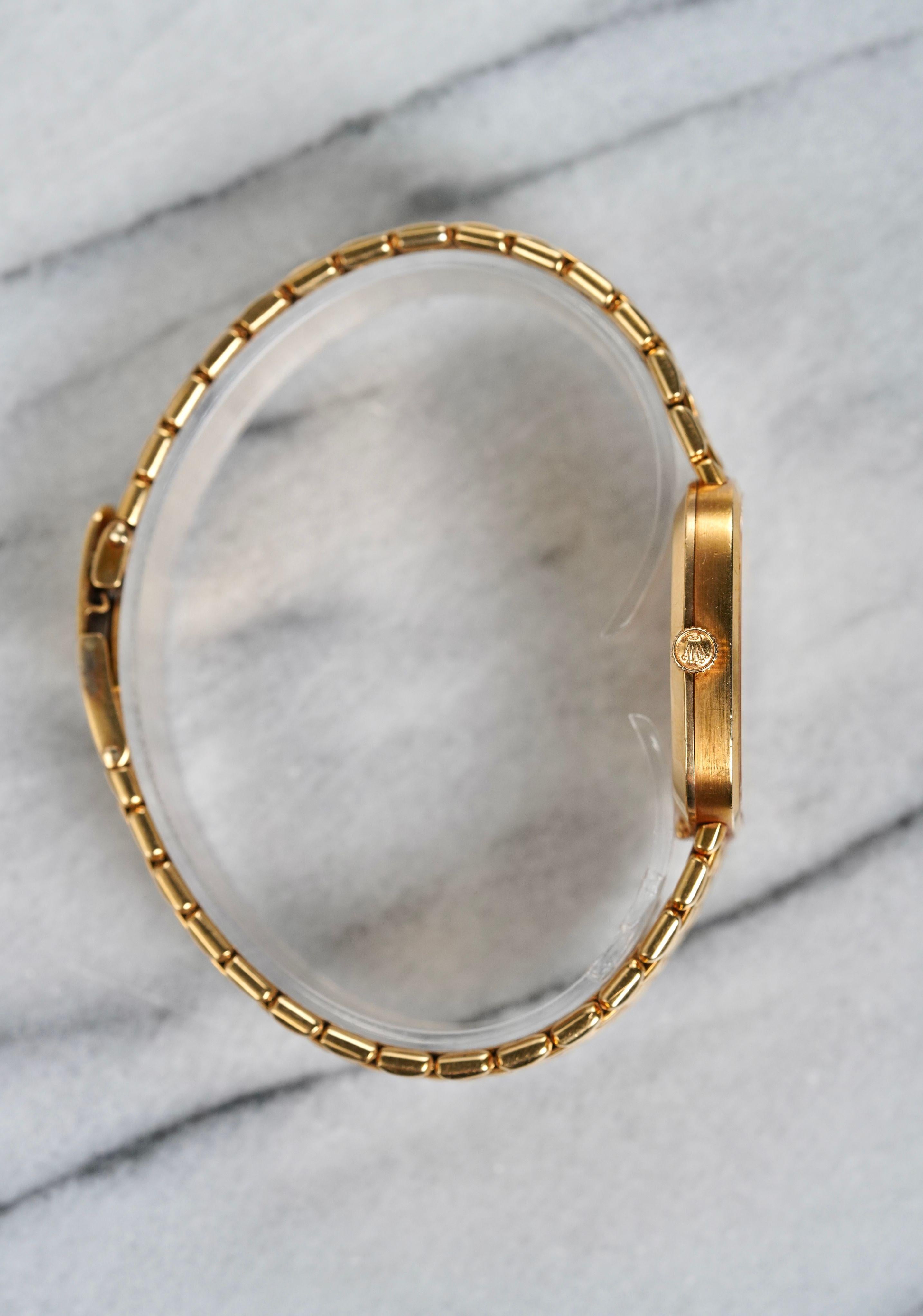 Rolex Cellini 4114 Uhr in 18K Gelbgold, 1990er Jahre für Damen oder Herren im Angebot