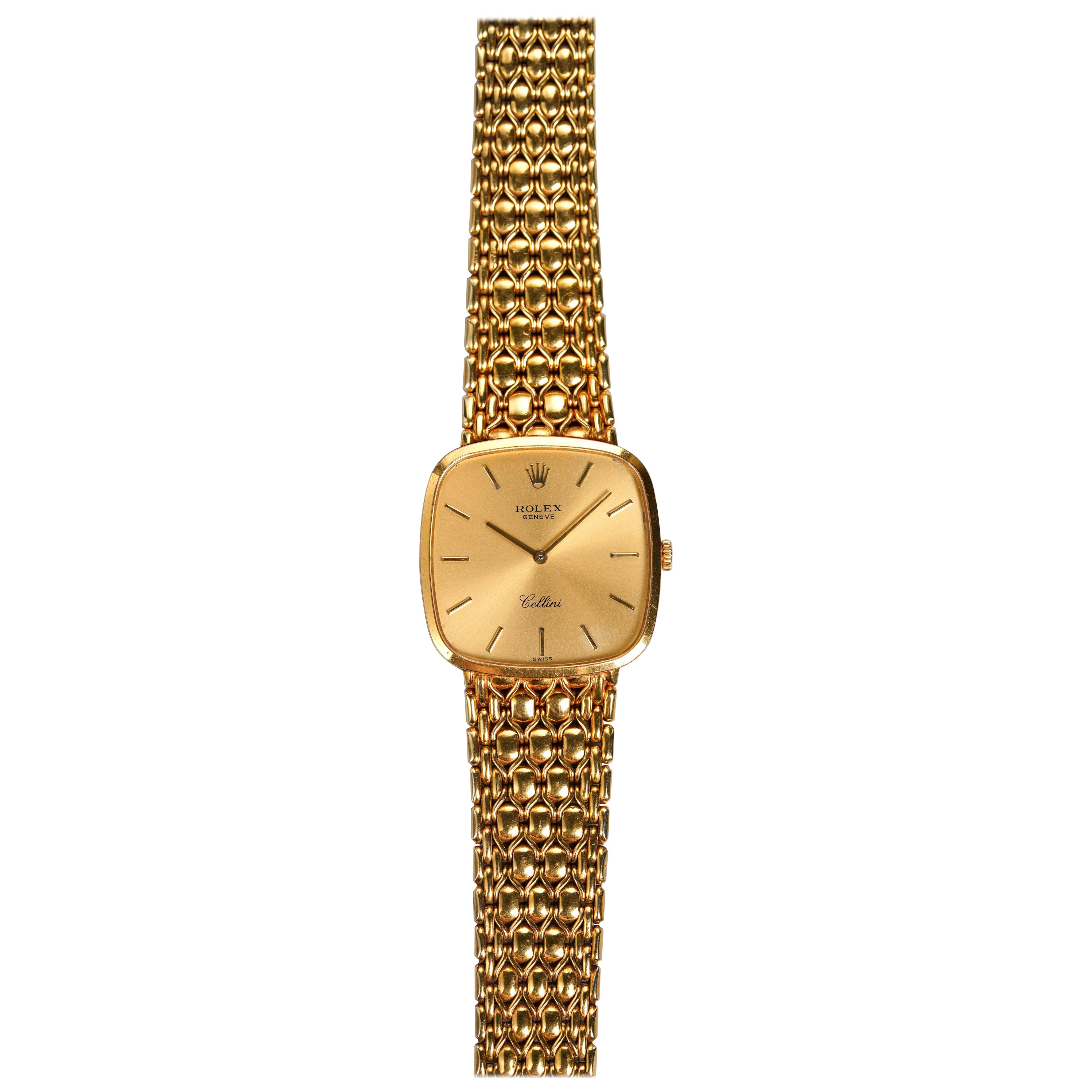 Rolex Cellini 4114 Watch in 18K Yellow Gold, 1990s