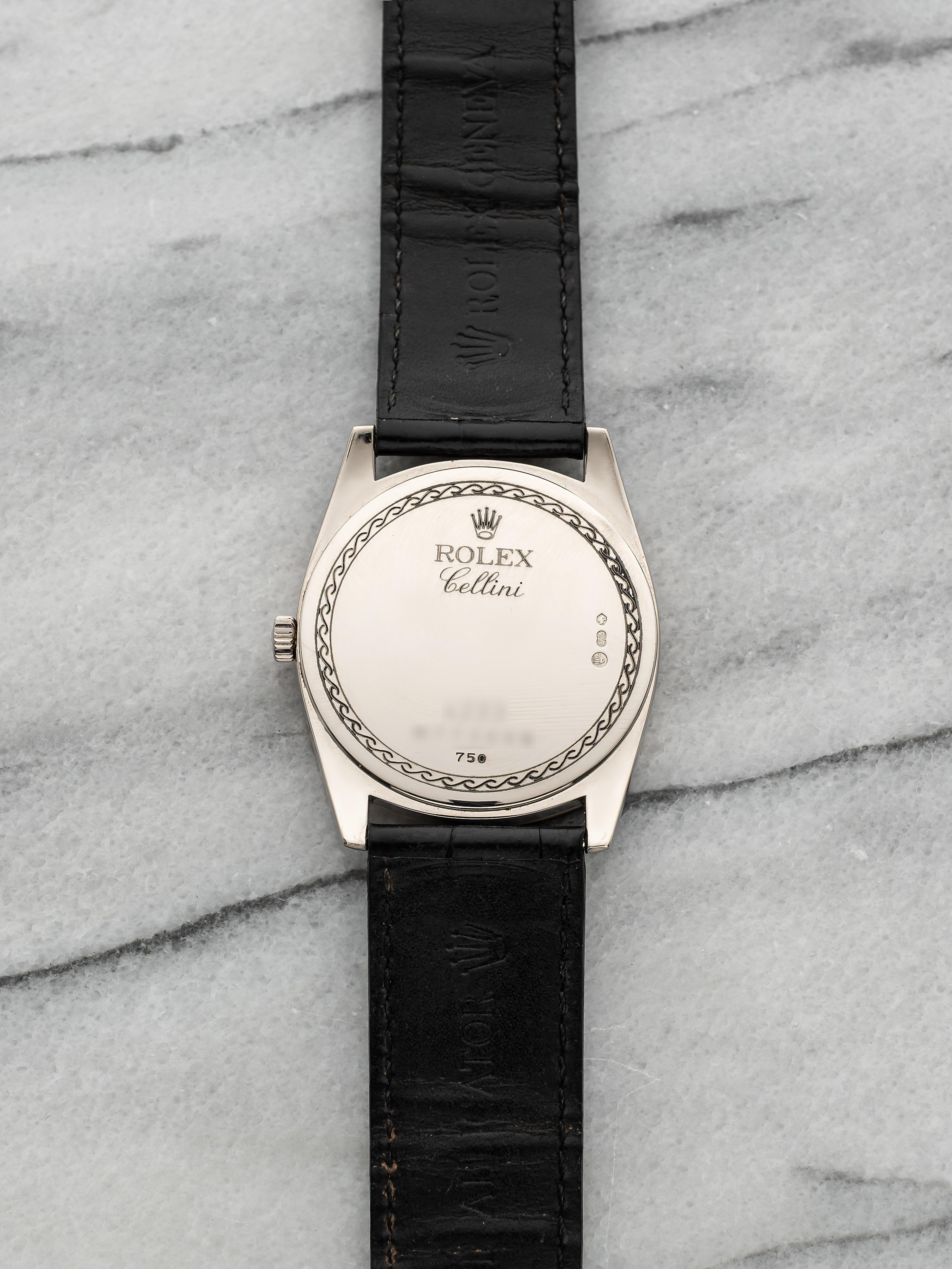 Rolex Cellini 4233 18K Rose Gold Manual Wind White Dial 32mm For Sale ...
