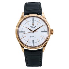 Used Rolex Cellini 50505 18k Rose Gold Automatic Mens Watch with Box/Paper