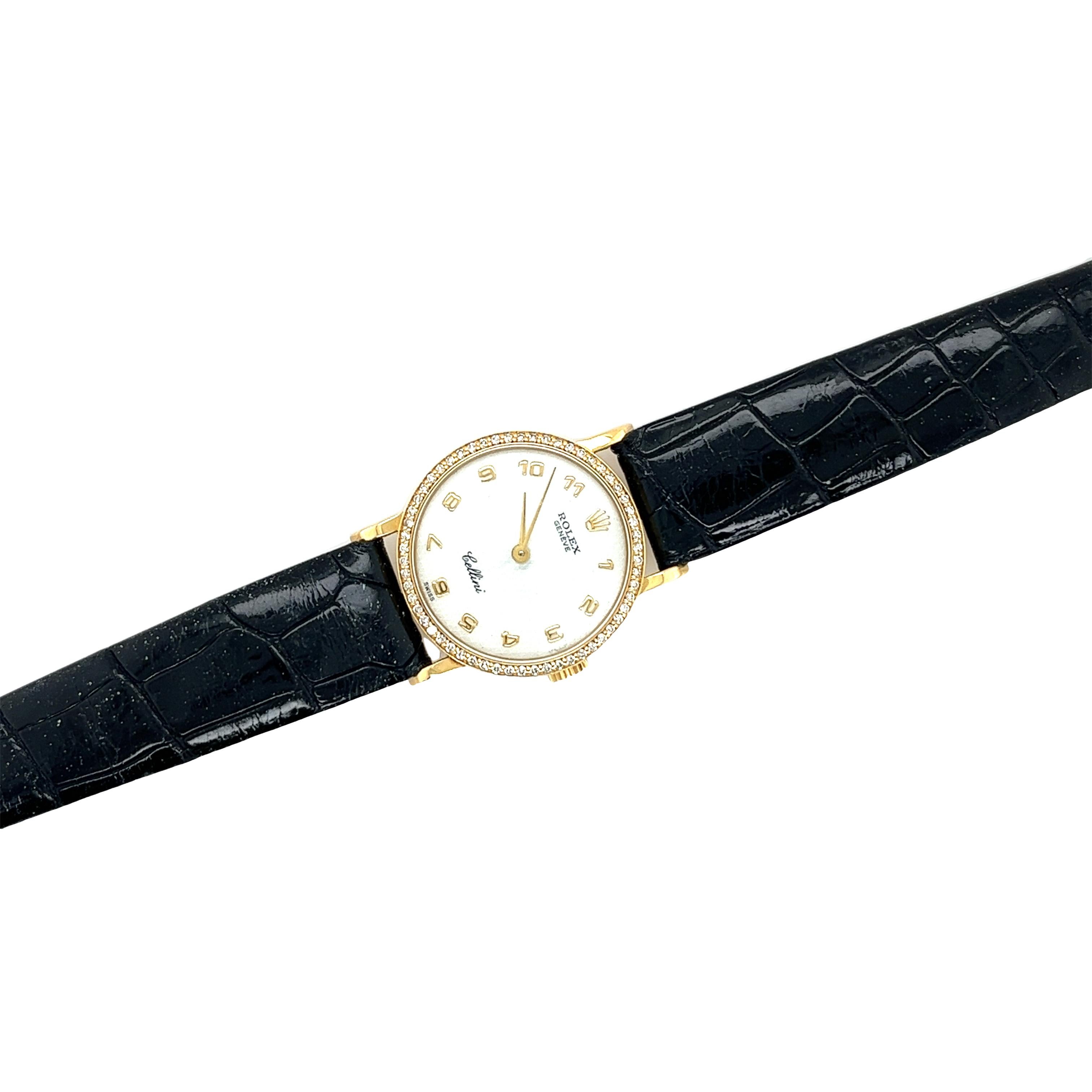 Rolex Cellini 5113/8 Yellow Gold Watch For Sale 1