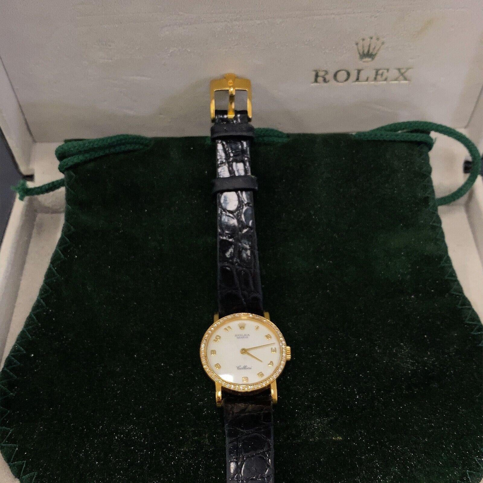 Rolex Cellini 5113/8 Yellow Gold Watch For Sale 2