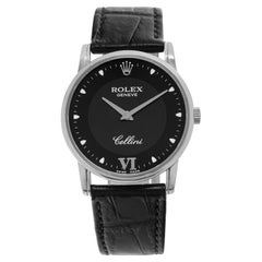 Rolex Cellini 5116 in White Gold with a Black dial 32mm Manual watch