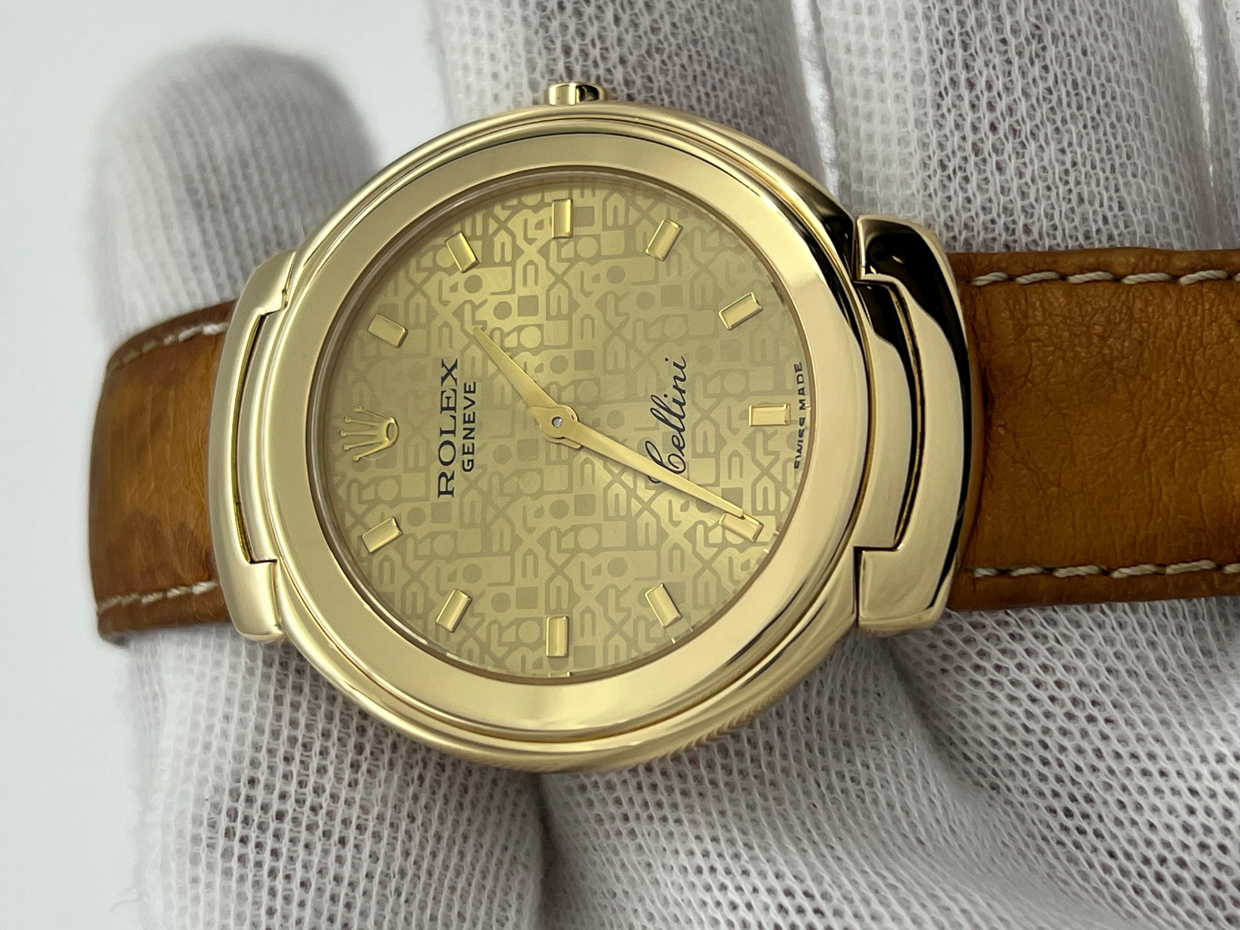 Rolex Cellini 6623 37mm Jubilee Dial 18K Yellow Gold Box Papers 1