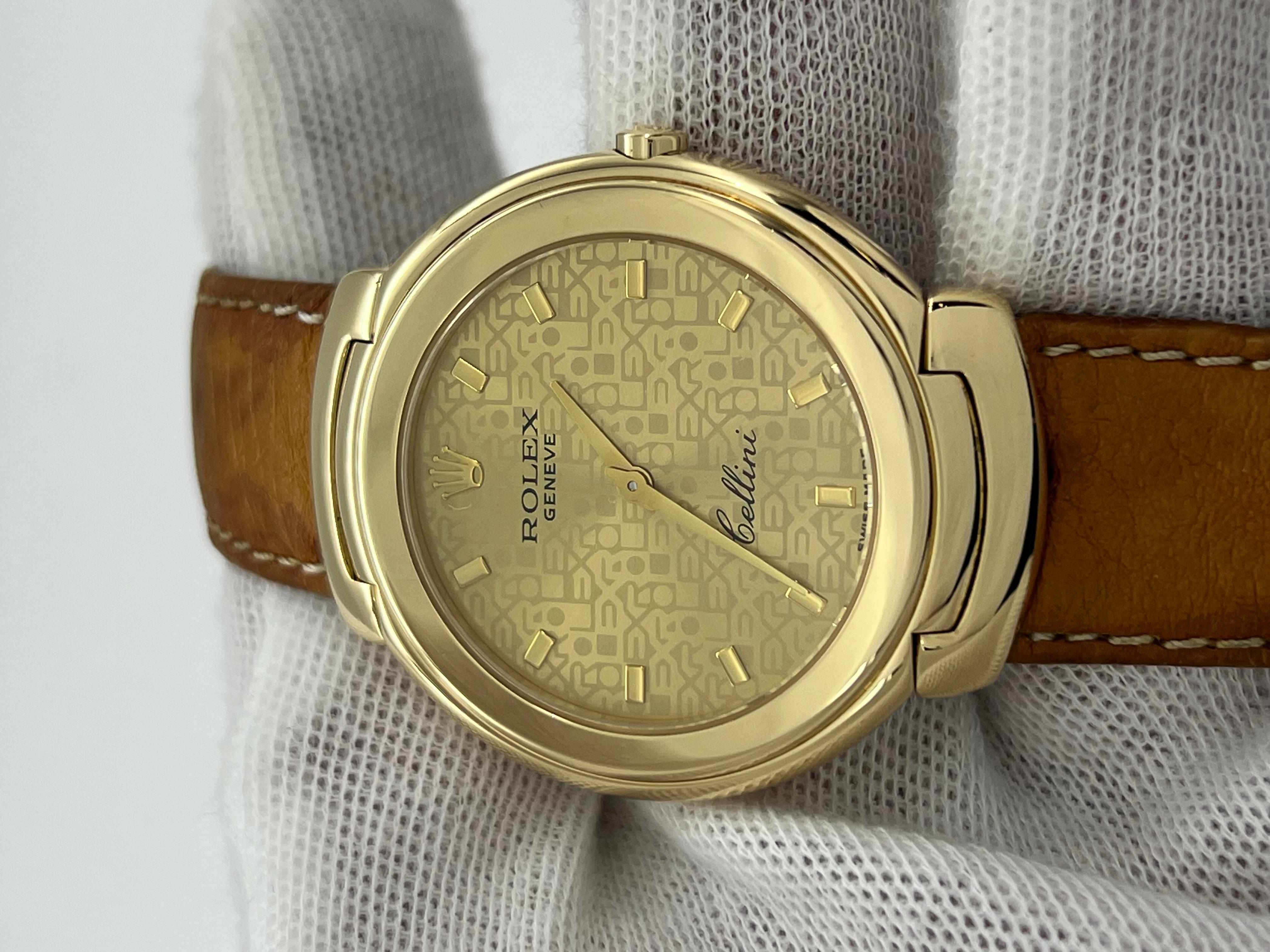 Rolex Cellini 6623 37mm Jubilee Dial 18K Yellow Gold Box Papers 2