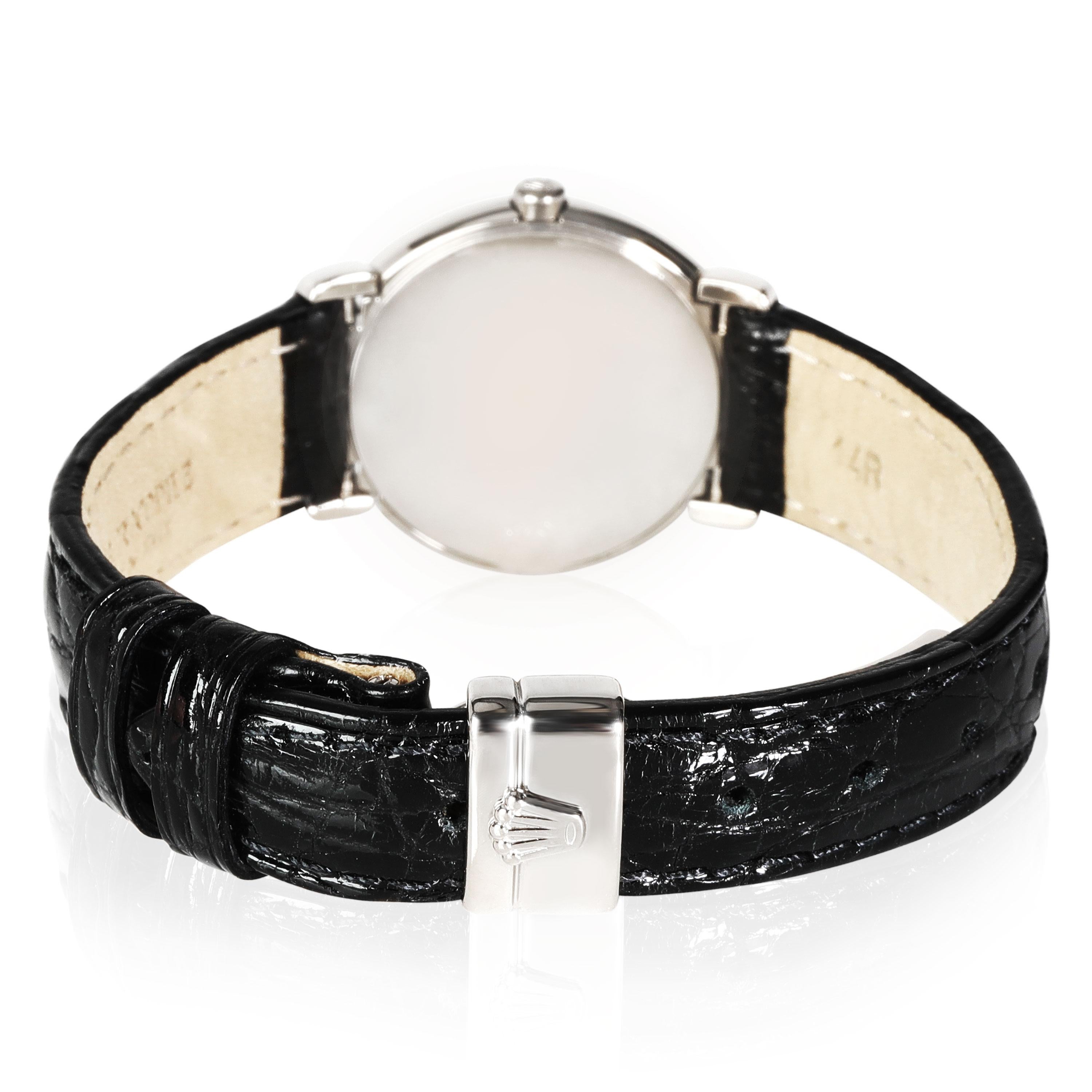 Rolex Cellini 6672 Women's Watch in 18kt White Gold

SKU: 113891

PRIMARY DETAILS
Brand:  Rolex
Model: Cellini
Country of Origin: Switzerland
Movement Type: Quartz: Battery
Year Manufactured: 2001
Year of Manufacture: 2000-2009
Condition: Retail