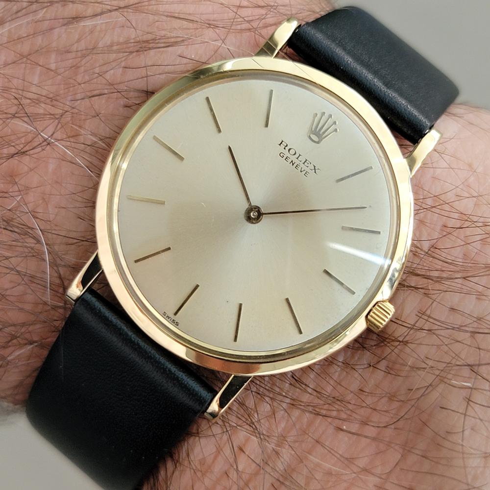 Rolex Cellini 9576 18k Solid Gold Mens 1960s Ultra Thin Manual Wind 1960s RA635 9