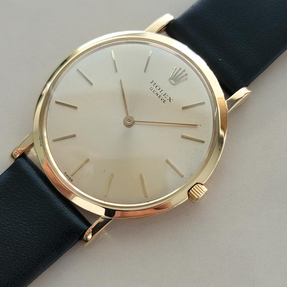 Rolex Cellini 9576 18k Solid Gold Mens 1960s Ultra Thin Manual Wind 1960s RA635 Herren