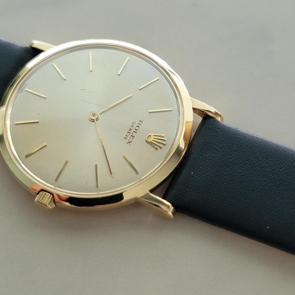 Rolex Cellini 9576 18k Solid Gold Mens 1960s Ultra Thin Manual Wind 1960s RA635 2