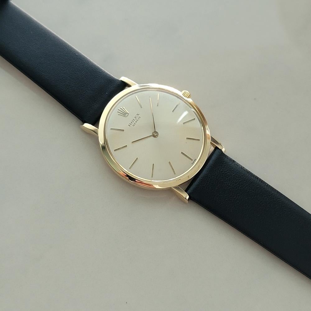 Rolex Cellini 9576 18k Solid Gold Mens 1960s Ultra Thin Manual Wind 1960s RA635 3