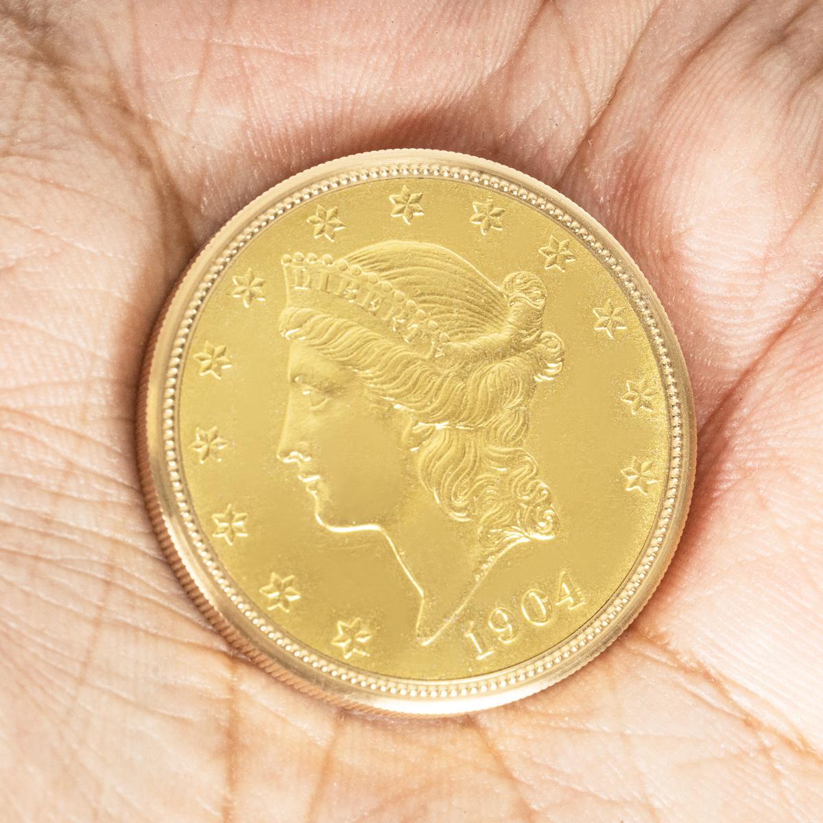 Rolex Cellini A Rare $20 Gold Coin Watch 1991 en vente 4