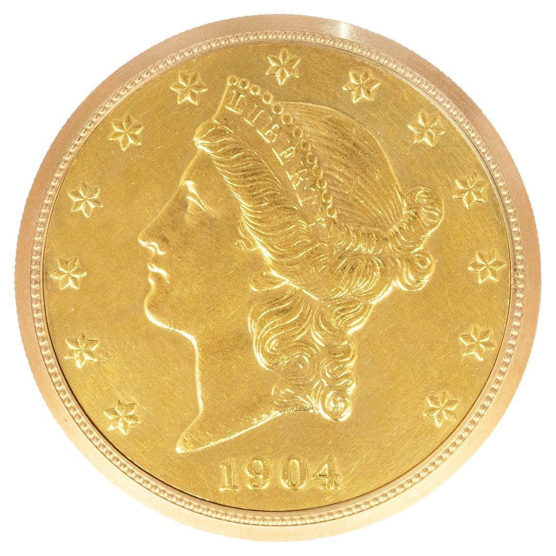 Rolex Cellini. Montre rare en or avec vingt dollars de monnaie C1990 Excellent état - En vente à London, GB