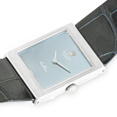 Rolex Cellini Blau Spiegel Zifferblatt Weißgold 22mm 4014