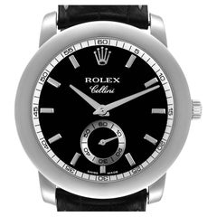 Rolex Cellini Cellinium Platinum Black Dial Mens Watch 5241