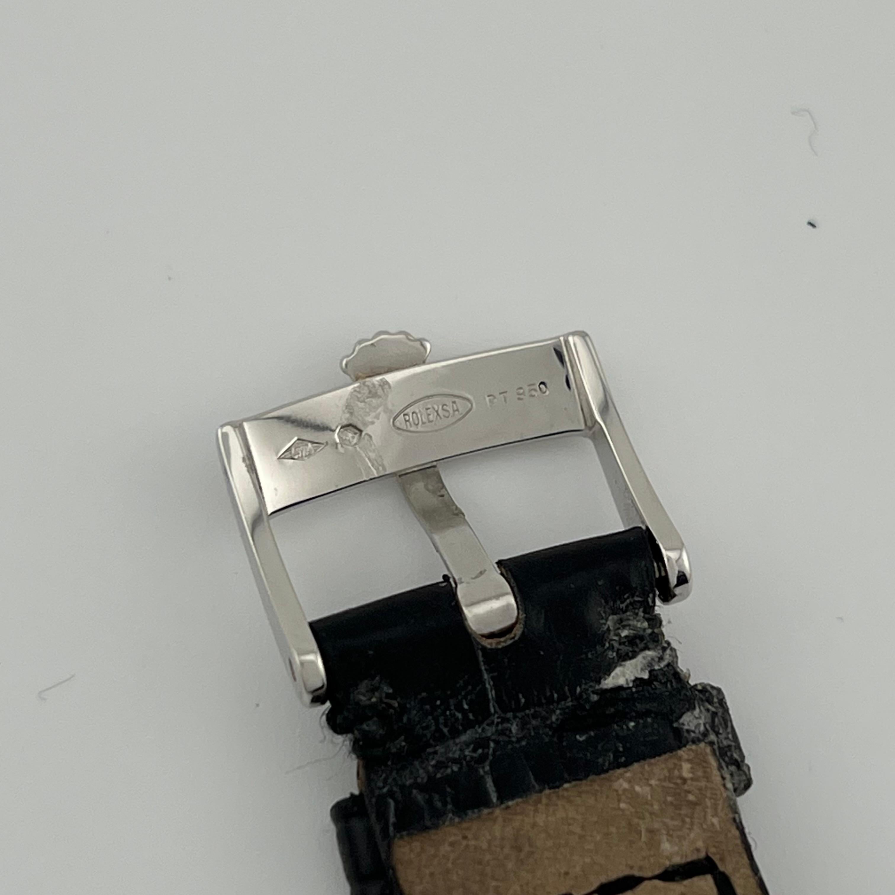 Rolex Cellini Cellinium 5240 35mm Platinum Mother of Pearl Dial Box For Sale 6