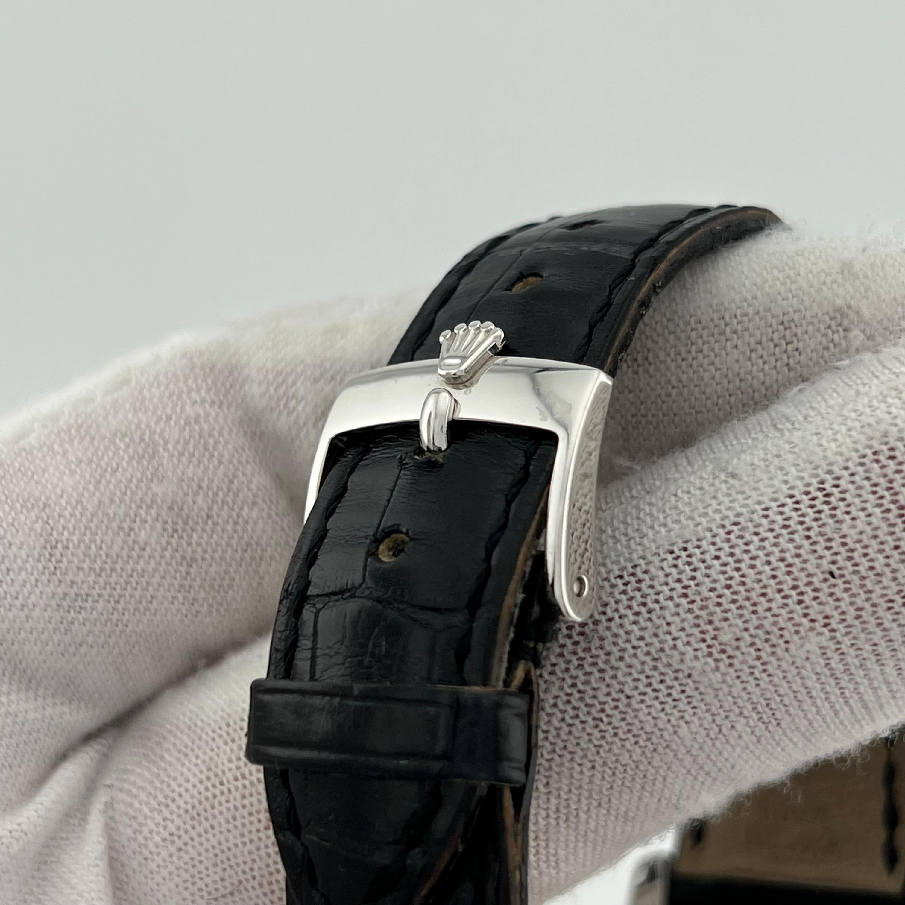 Rolex Cellini Cellinium 5240 35mm Platinum Mother of Pearl Dial Box For Sale 4