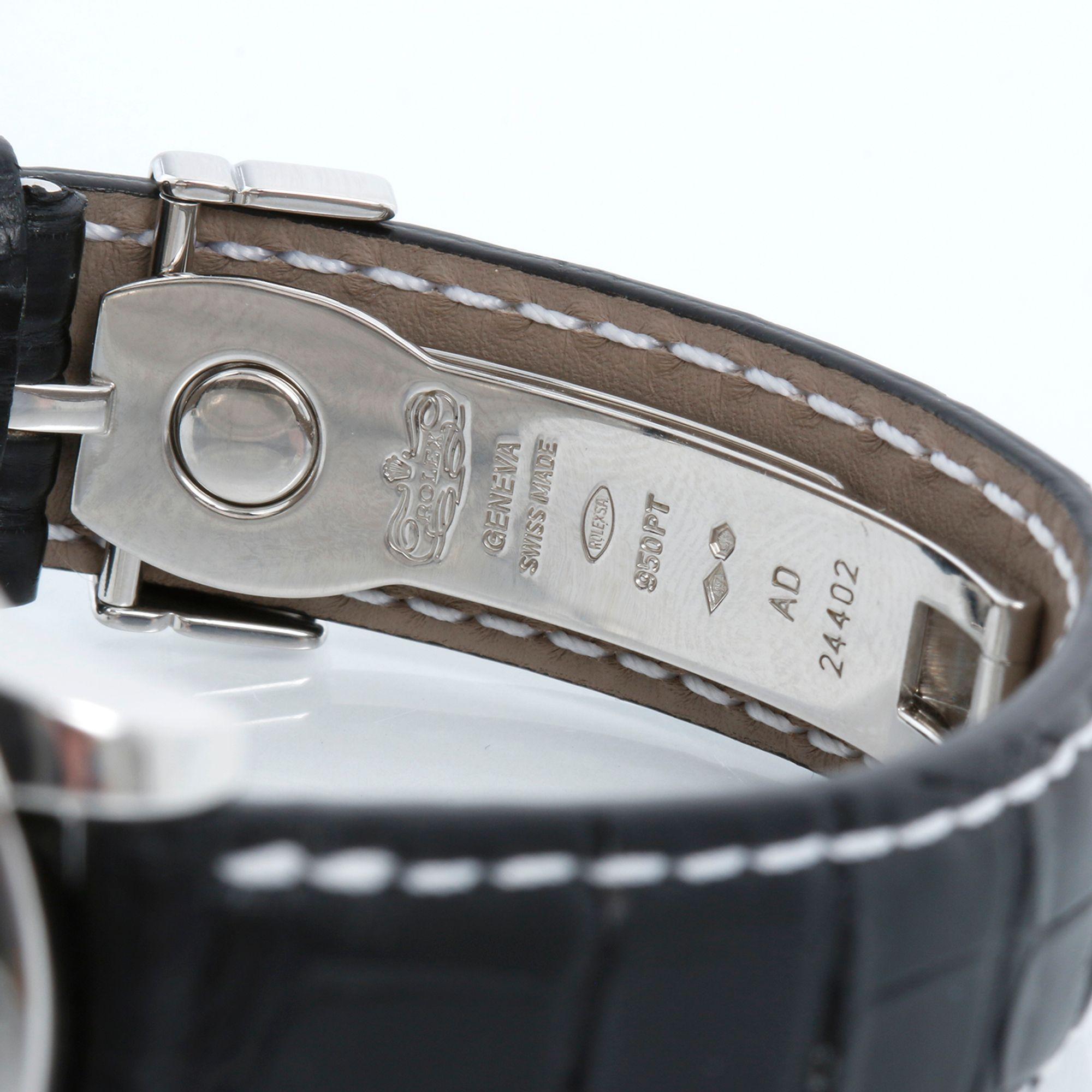 Rolex Cellini Cellinium Men's Platinum Watch with Dial 5241/6 In Excellent Condition For Sale In Dallas, TX