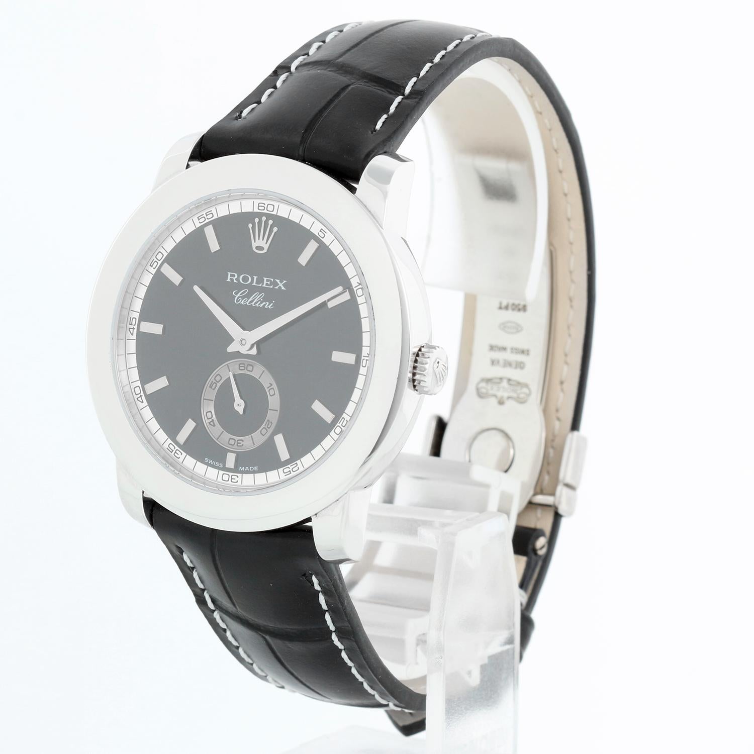 Rolex Cellini Montre en platine pour homme avec cadran 5241/6 Excellent état à Dallas, TX
