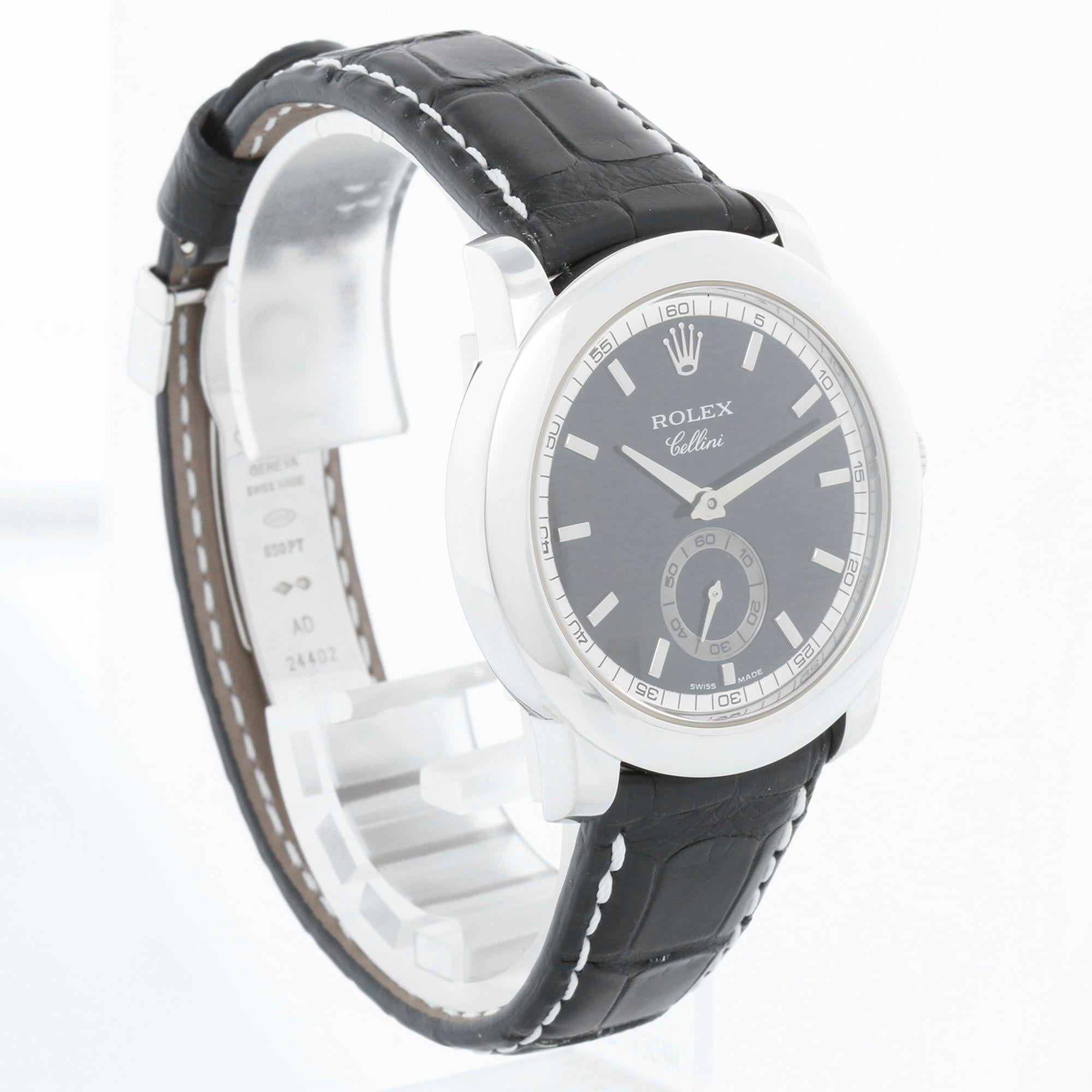Rolex Cellini Cellinium Men's Platinum Watch with Dial 5241/6 For Sale 2