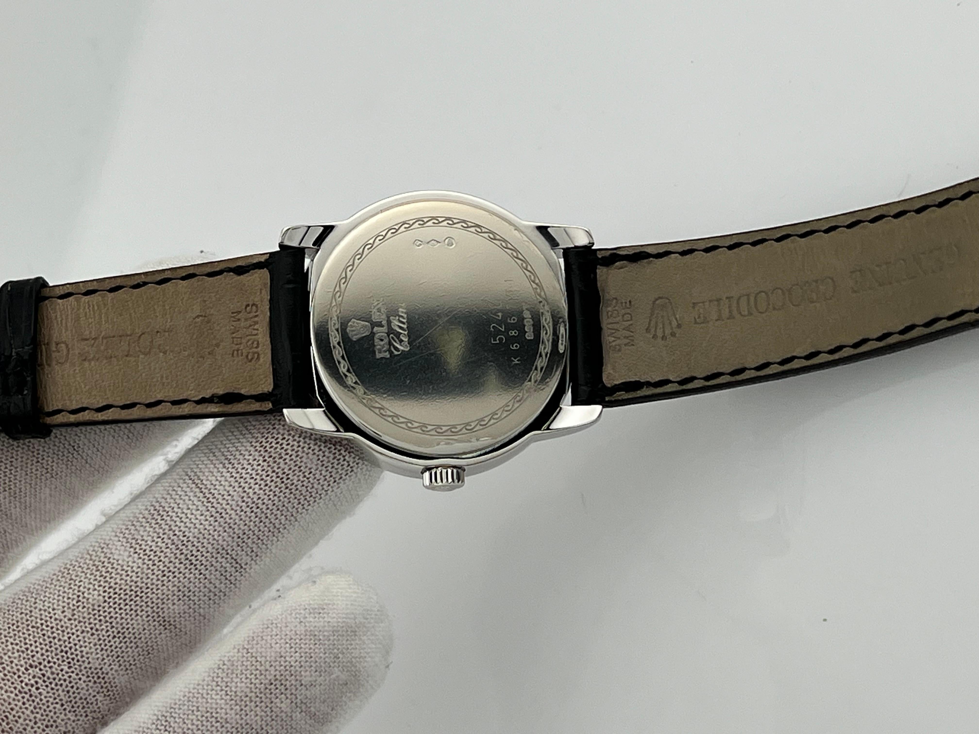 Rolex Cellini Platin 5240 35mm Perlmutt Zifferblatt Box Papier 7