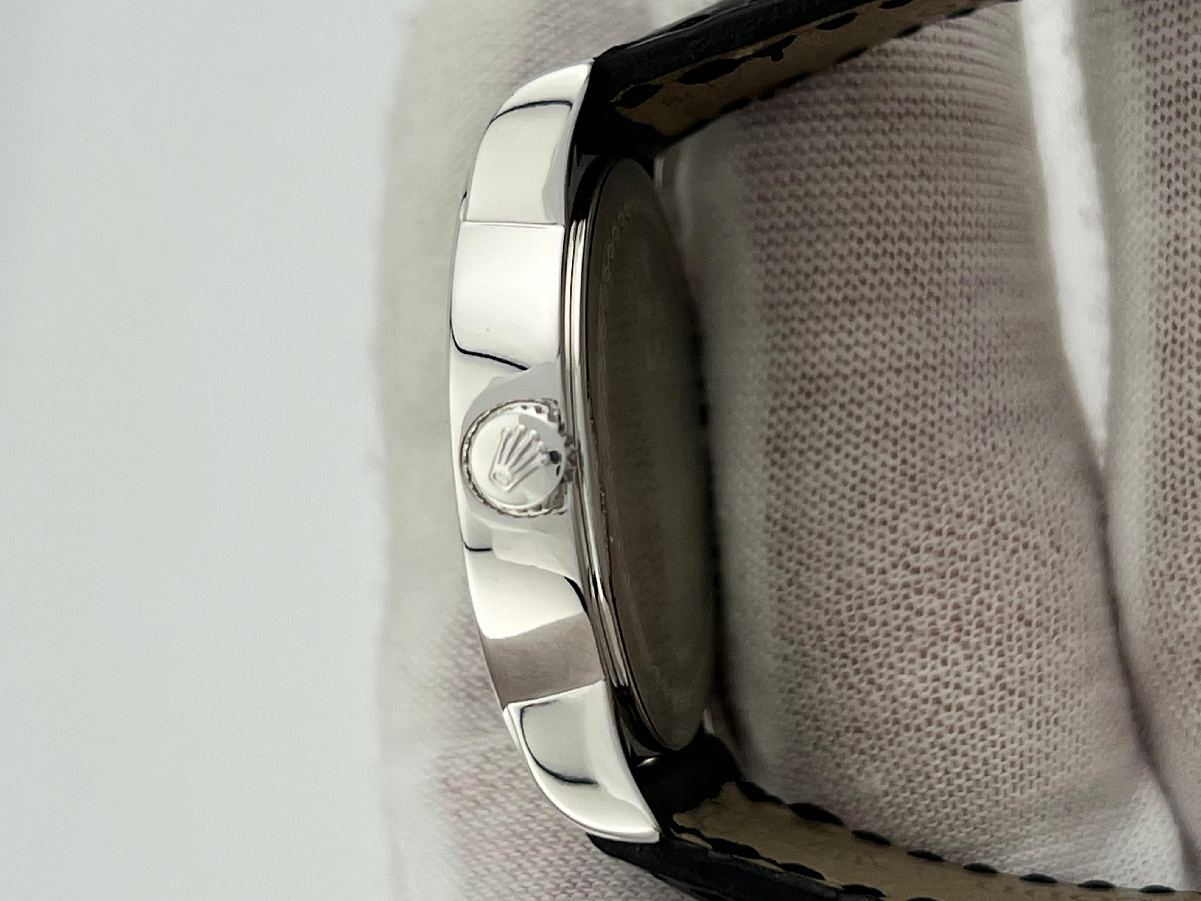 Rolex Cellini Platin 5240 35mm Perlmutt Zifferblatt Box Papier 5