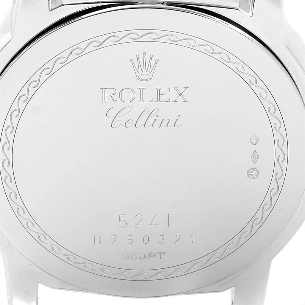 Rolex Cellini Cellinium Platinum Black Dial Men's Watch 5241 For Sale 1