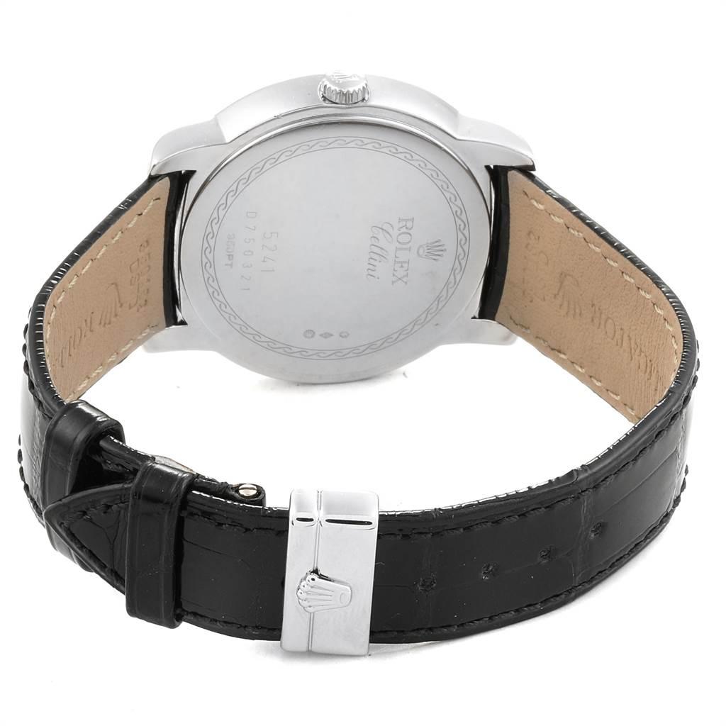 Rolex Cellini Cellinium Platinum Black Dial Men's Watch 5241 For Sale 2