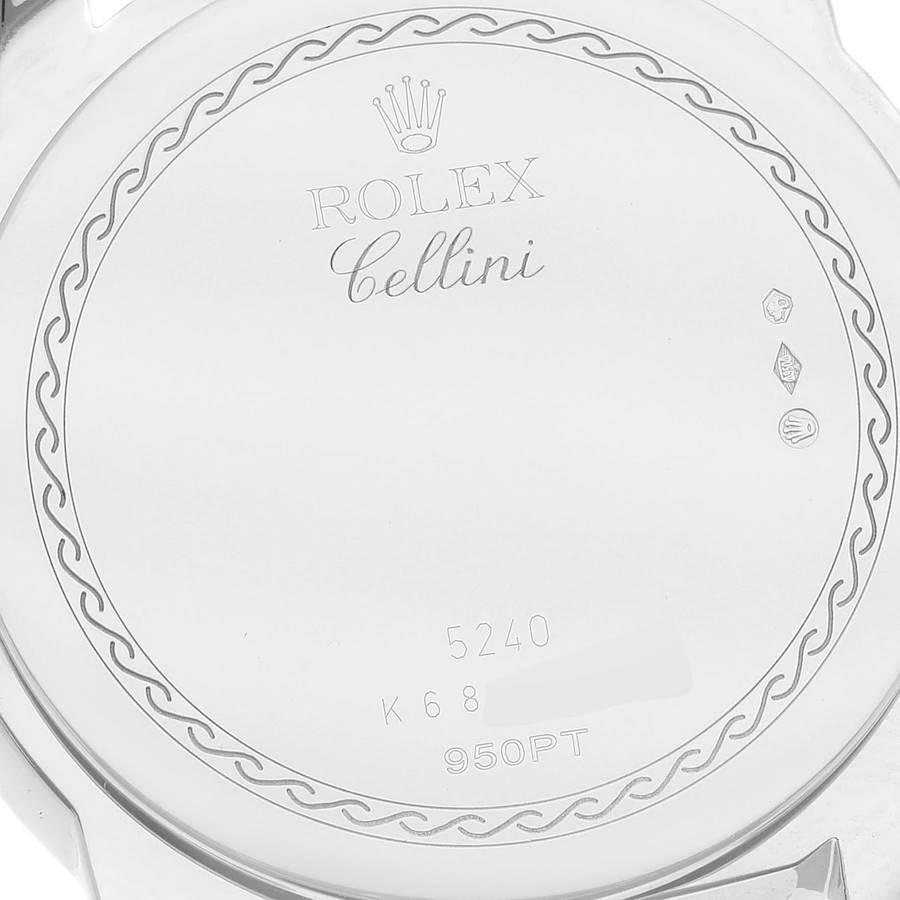Rolex Cellini Cellinium Platinum Mother of Pearl Dial Mens Watch 5240 1