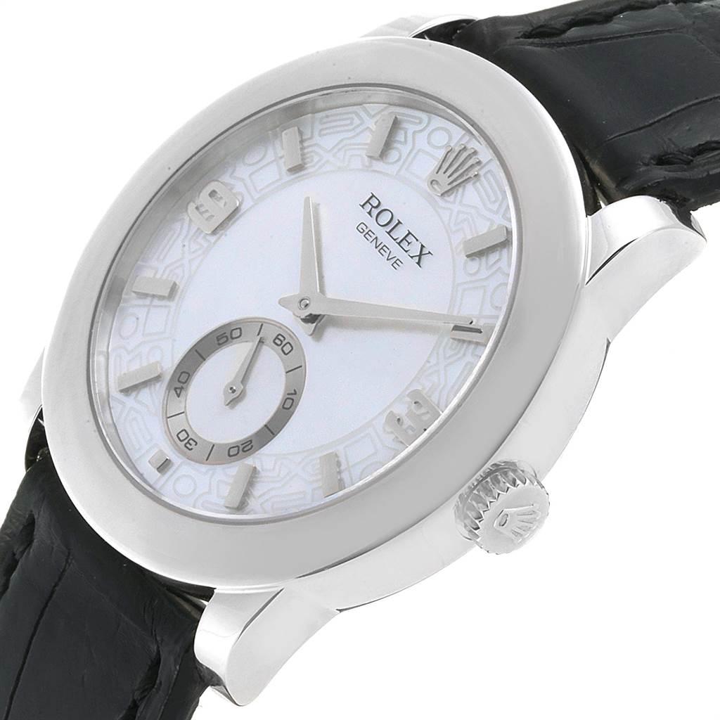 Rolex Cellini Cellinium Platinum Mother of Pearl Men's Watch 5240 For Sale 1