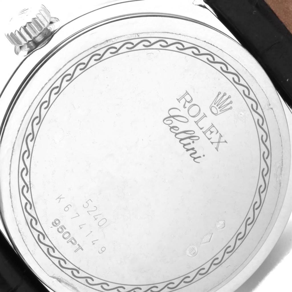 Rolex Cellini Cellinium Platinum Mother of Pearl Men's Watch 5240 For Sale 3