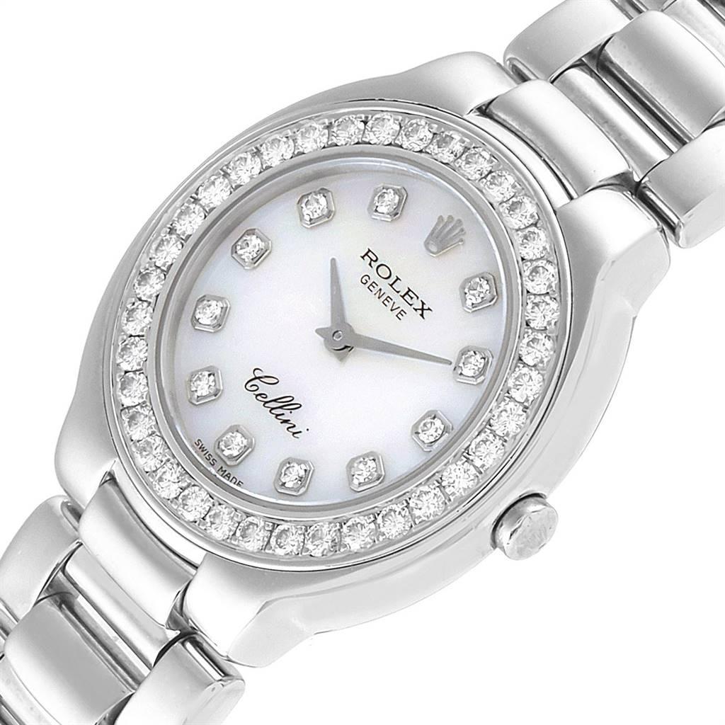 rolex white gold women's watch