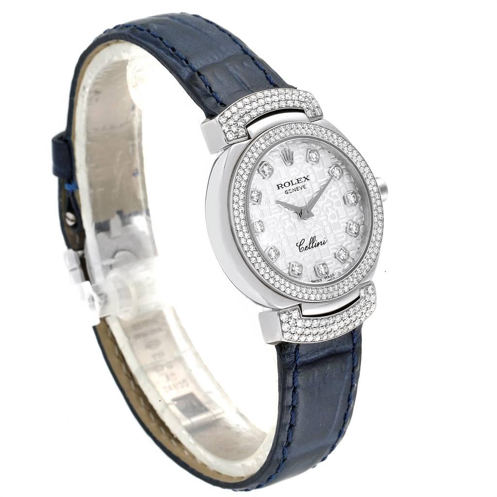 Rolex Cellini Cellissima White Gold Diamond Ladies Watch 6673 In Excellent Condition In Atlanta, GA