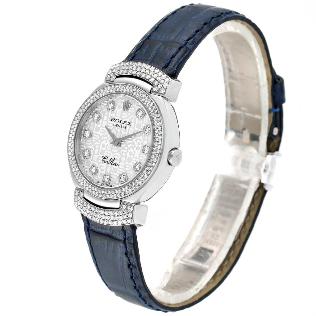 Women's Rolex Cellini Cellissima White Gold Diamond Ladies Watch 6673