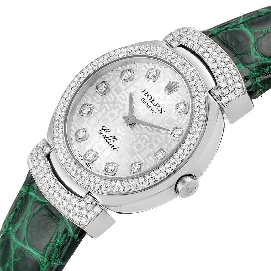Men's Rolex Cellini Cellissima White Gold Diamond Ladies Watch 6673 For Sale