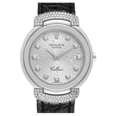 Rolex Cellini Cellissima Weißgold Diamant Damenuhr 6682 Box Papiere