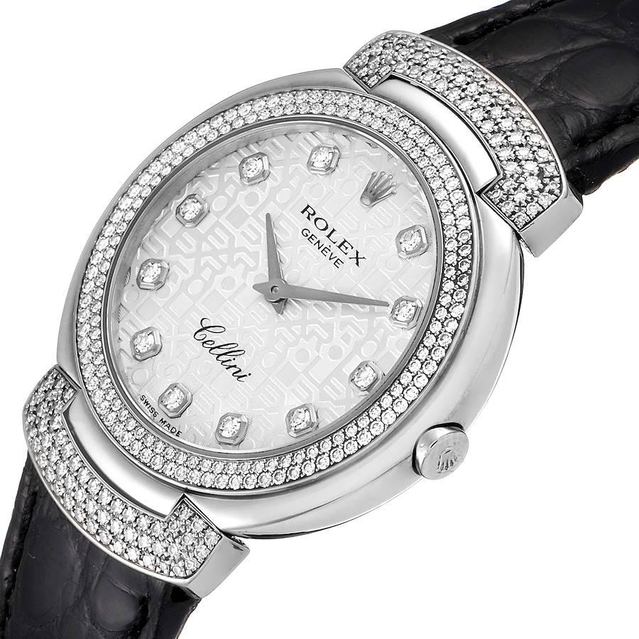 Rolex Cellini Cellissima White Gold Diamond Ladies Watch 6683 For Sale 1