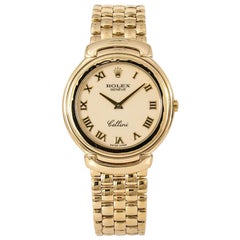 Rolex Cellini Cellissima 6623/8 Men's Watch 18 Karat Gold Porcelain Dial