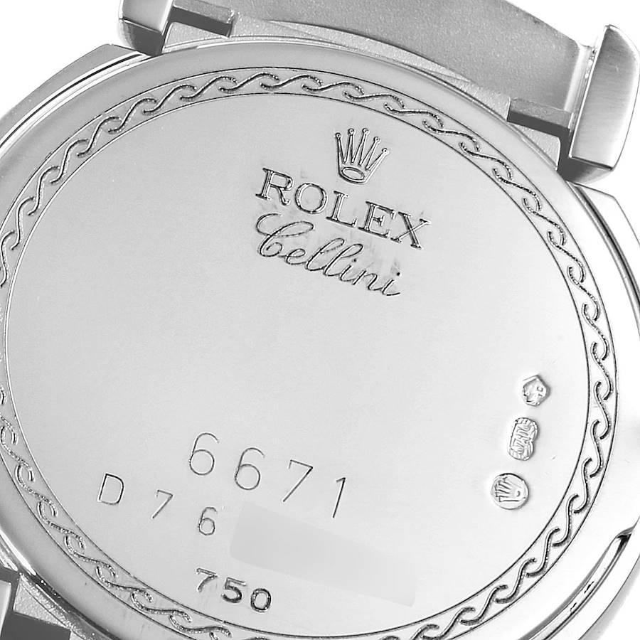Rolex Cellini Cellissima White Gold MOP Dial Diamond Ladies Watch 6671 1