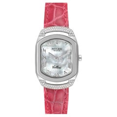 Rolex Cellini Cellissima White Gold MOP Dial Diamond Ladies Watch 6692