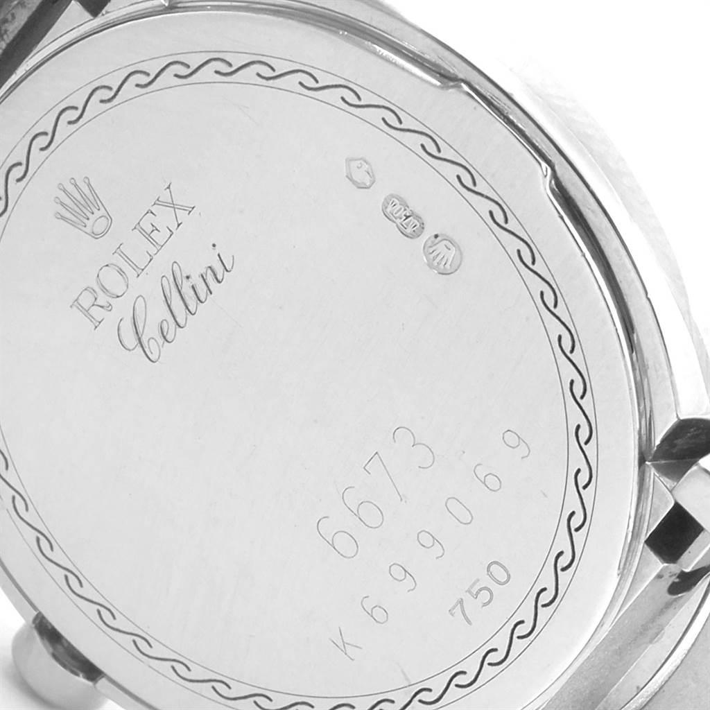 Rolex Cellini Cellissima White Gold MOP Diamond Ladies Watch 6673 1