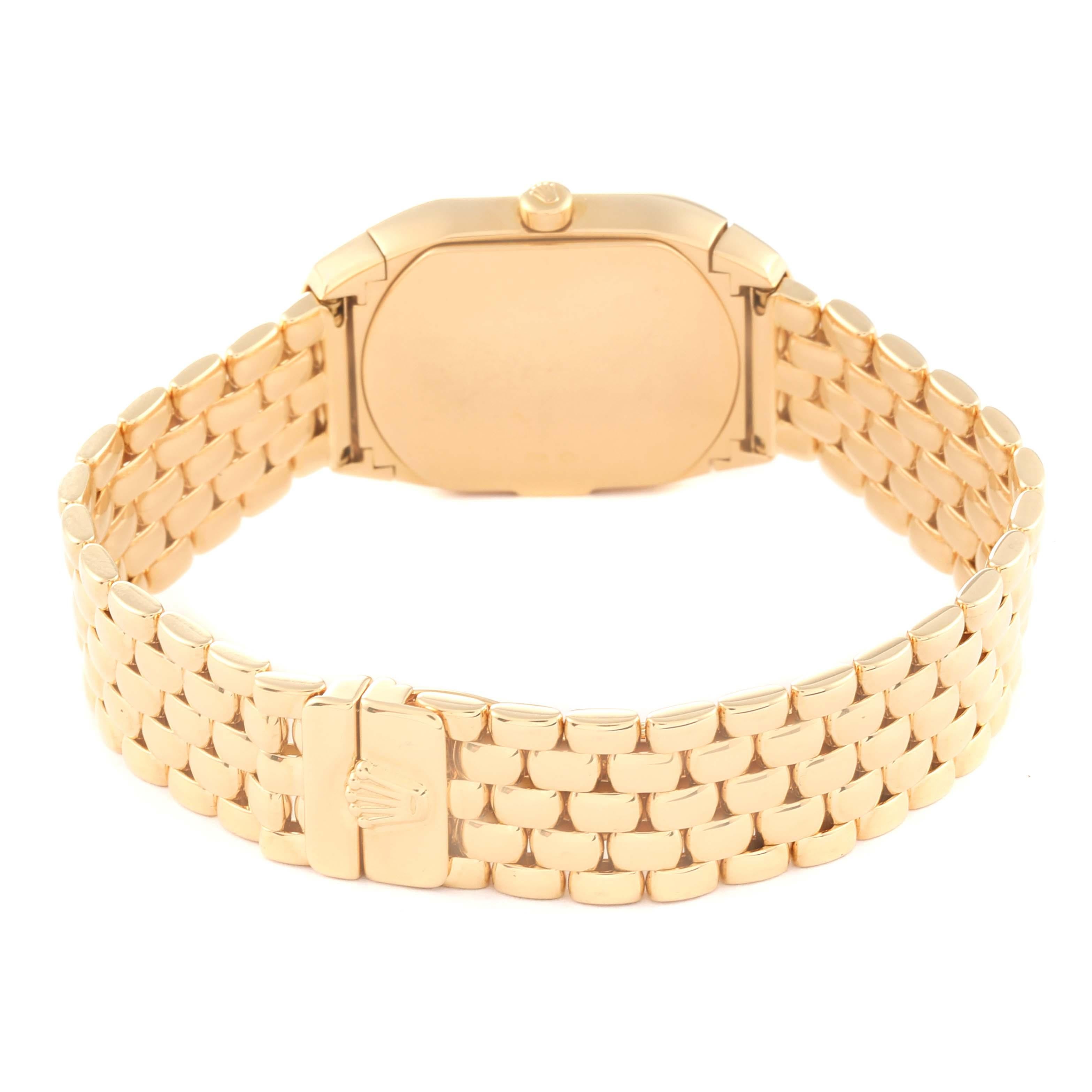 Rolex Cellini Cellissima Yellow Gold Black Anniversary Dial Ladies Watch 6631 2