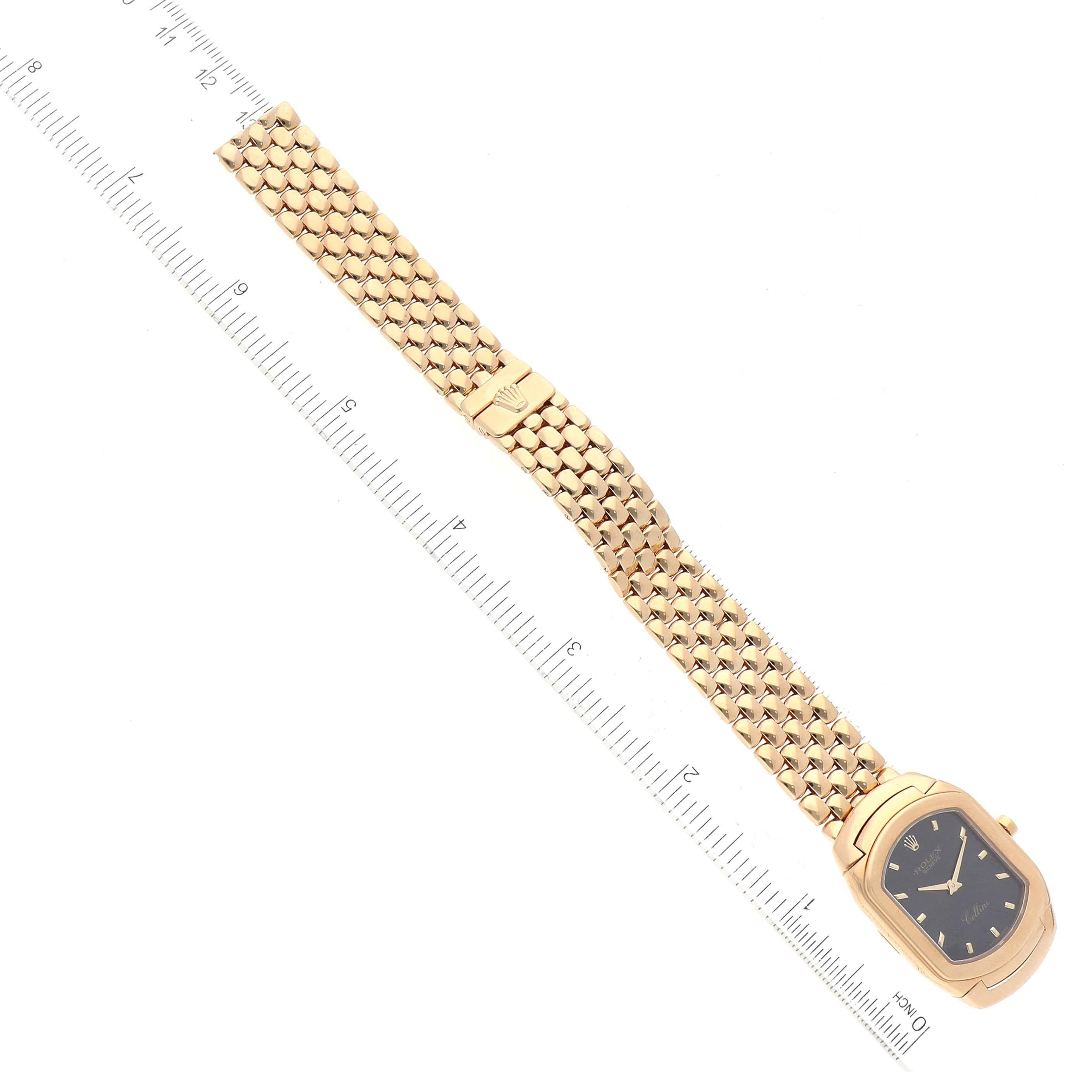 Rolex Cellini Cellissima Yellow Gold Black Anniversary Dial Ladies Watch 6631 3