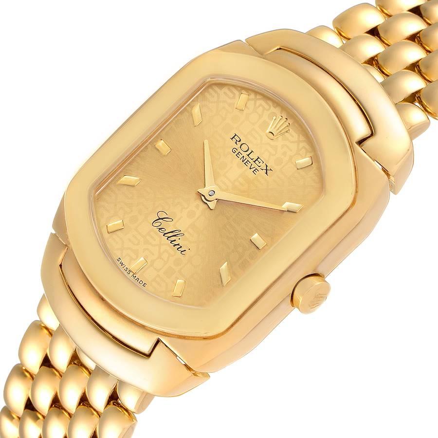 Cellini Cellissima Damenuhr 6631 aus Gelbgold mit Champagner-Zifferblatt im Angebot 2