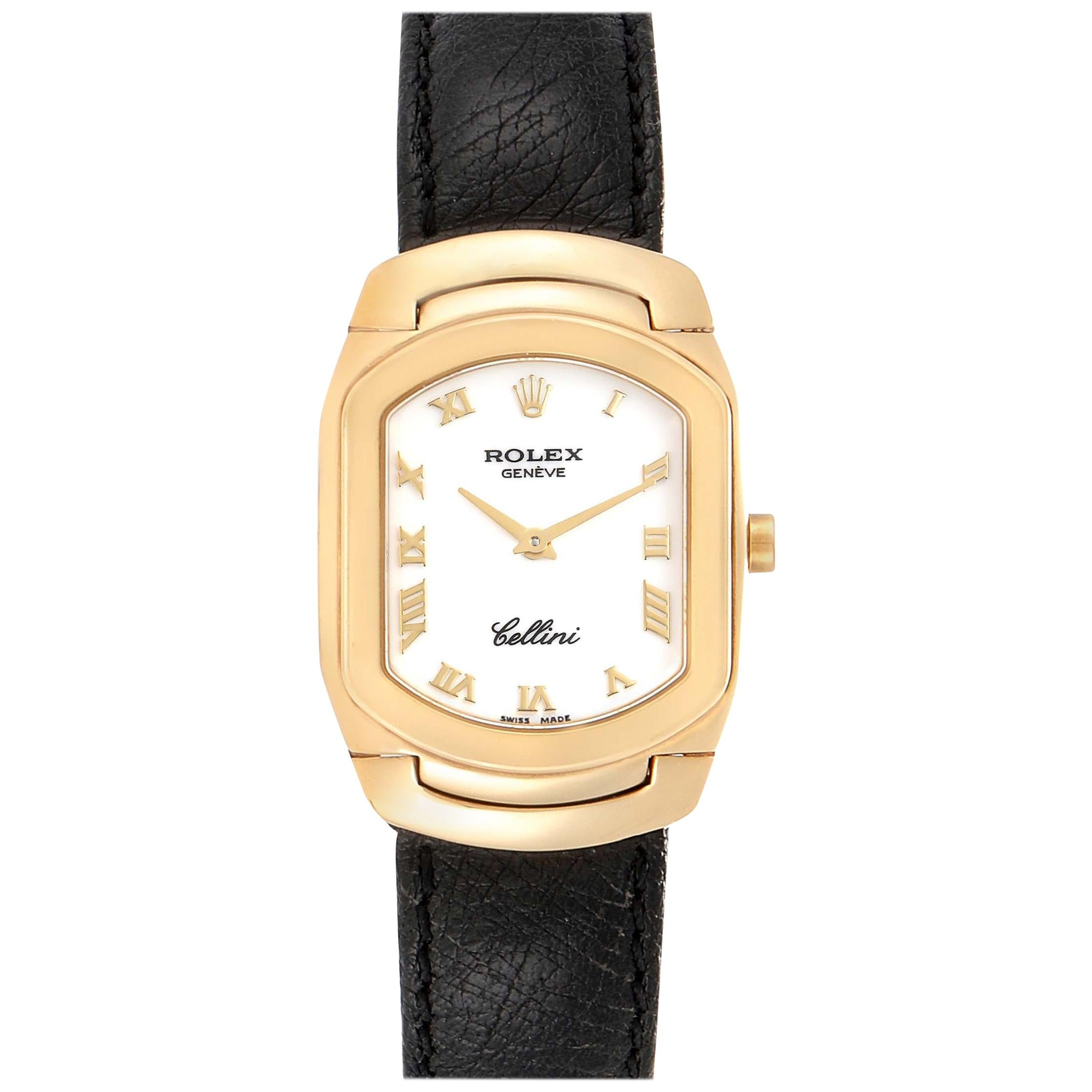 Rolex Cellini Cellissima Yellow Gold White Dial Ladies Watch 6631 For Sale