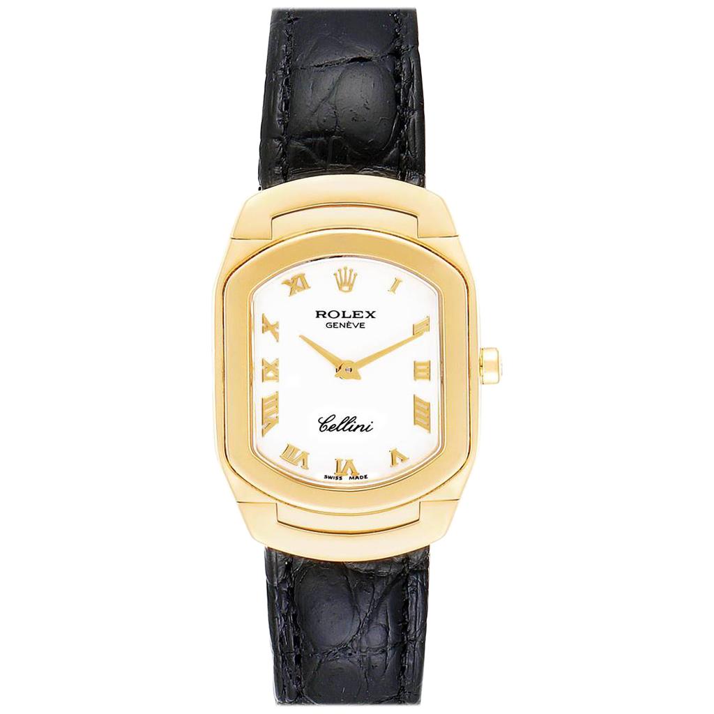 Rolex Cellini Cellissima Yellow Gold White Dial Ladies Watch 6631