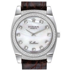 Rolex Cellini Cestello 18 Karat Gold Mother of Pearl Diamond Ladies Watch 6321