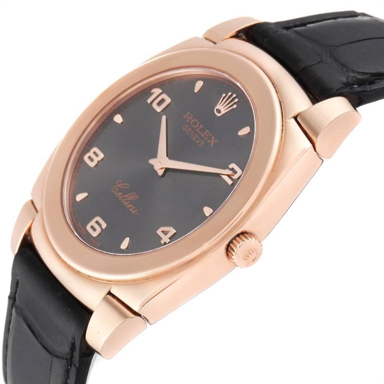Rolex Cellini Cestello 18 Karat Rose Gold Slate Dial Men's Watch 5330 For  Sale at 1stDibs | rolex 5330, rolex cellini 5330, rolex 5330 8