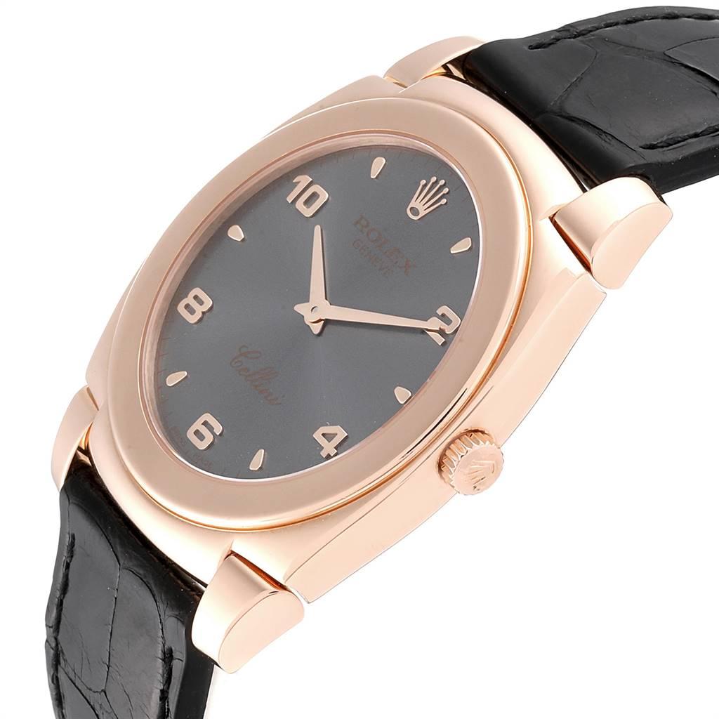 Rolex Cellini Cestello 18 Karat Rose Gold Slate Dial Men's Watch 5330 2