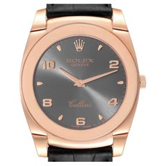 Rolex Cellini Cestello 18K Roségold Schiefer Zifferblatt Herrenuhr 5330